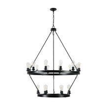 Load image into Gallery viewer, 53'' Chandelier Metal Ceiling Light - Black

