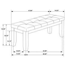 Load image into Gallery viewer, Tufted Upholstered Dining Bench - Brown

