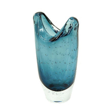 Load image into Gallery viewer, Bubble Oval Table Vase - Cerulean / Clear
