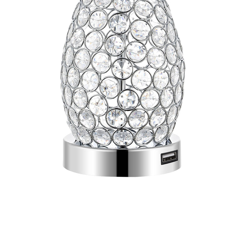 Gourd Table Lamps With Empire Shades (Set of 2) - Clear