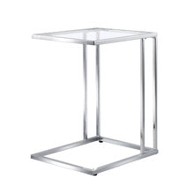 Load image into Gallery viewer, Glass Square End Table - Chrome And Clear
