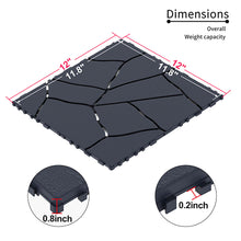Load image into Gallery viewer, Stone Style Patio Deck Tiles Diy Interlocking Floor Tiles

