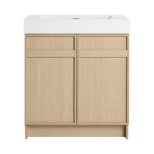 Load image into Gallery viewer, Freestanding Bathroom Vanity With Resin Sink &amp; Soft Close Cabinet Doors
