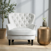 Load image into Gallery viewer, Accent Reading Chair For Living Room Bedroom - Ivory
