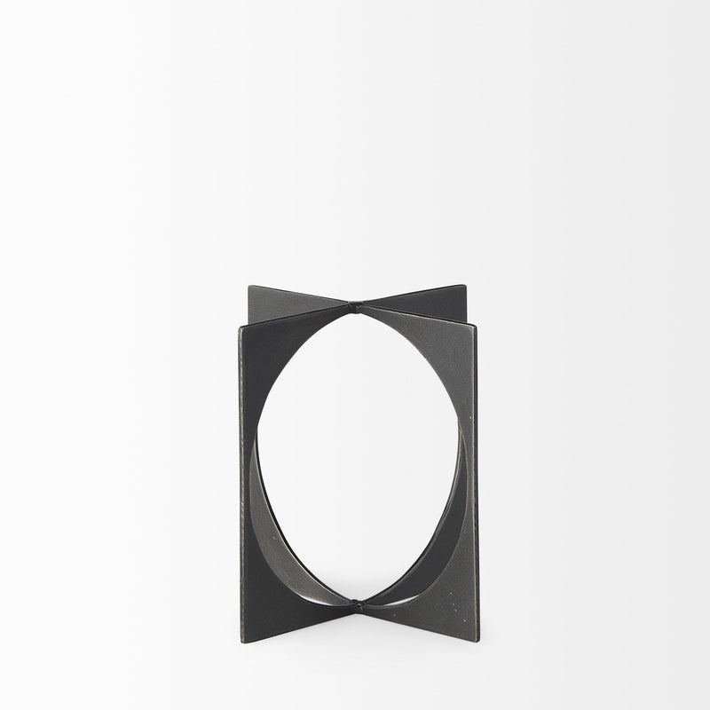 Circle Square Sculpture - Charcoal / Gray