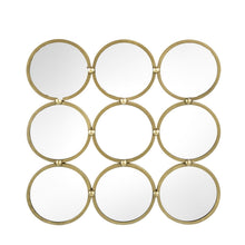 Load image into Gallery viewer, 27" Square Iron Framed Accent Mirror - Gold
