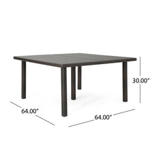 Load image into Gallery viewer, Outdoor Square Rattan Wicker Dining Table - Brown
