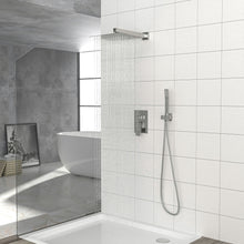 Load image into Gallery viewer, Dual Shower Head System With 12" Wall Mounted Square Rain Shower And Rough In Valve
