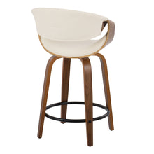 Load image into Gallery viewer, Curvini Mid - Century Modern Fixed Height Counter Stool With Swivel (Set of 2)
