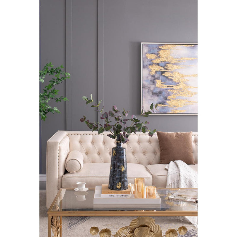 Abstract Bud Table Vase (574237) - Blue / Gold