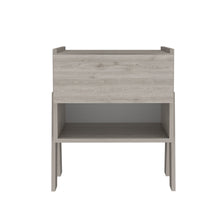 Load image into Gallery viewer, 18.8" x 15.7" x 21.8" One Drawer Faux Wood Nightstand - Gray
