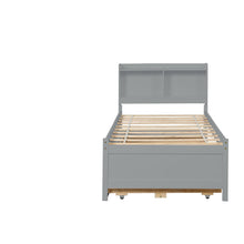 Load image into Gallery viewer, Twin Bed with Twin Trundle,Drawers,Grey
