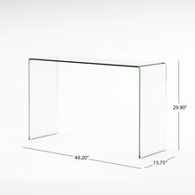 Load image into Gallery viewer, Cadyn - Tempered Glass Console Table Sleek Design - Clear
