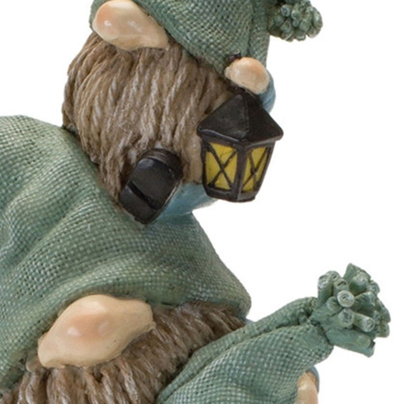 Poly Christmas Figurine Tabletop Sculpture (Set of 2) - Blue / Green