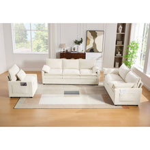 Load image into Gallery viewer, Modern Sofa Set With Double Layer Cushion And Side Storage Pockets
