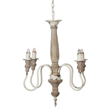 Load image into Gallery viewer, 4 Light Chandelier, Hanging Light Fixture With Adjustable Chain For Kitchen, Bulb Not Included - Cream White
