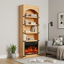 Load image into Gallery viewer, Four Tier USB Bookcase - Natural
