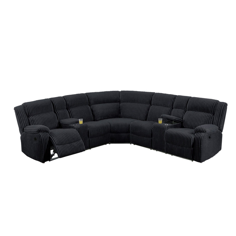 Power Motion Sectional LAF / RAF Loveseat With Console Cup Holders