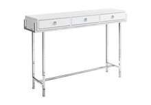 Load image into Gallery viewer, Console Table And Drawers - White And Silver
