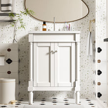 Load image into Gallery viewer, Bathroom Vanity With Top Sink, 2 Tier Storage Cabinet

