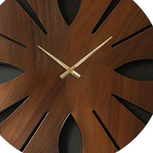 Load image into Gallery viewer, Silent Analog Abstract Round Wall Clock - Brown
