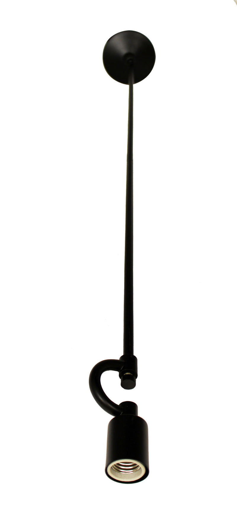 Metal Bulb Chandelier - Black