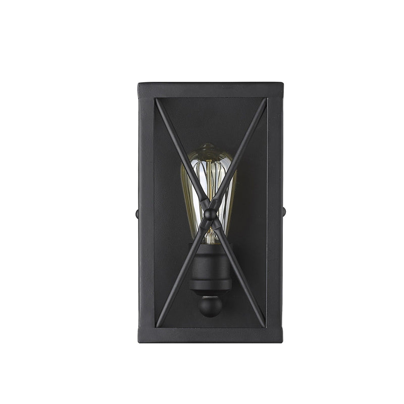 Metal Geometric Wall Light - Matte Black