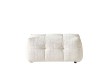 Load image into Gallery viewer, Chenille Tufted Pouf Ottoman - Beige / Black
