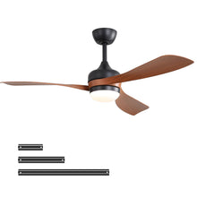 Load image into Gallery viewer, Ceiling Fan With 3 Blades, Remote Control, Reversible DC Motor, Noiseless Operation, 3 Downrods
