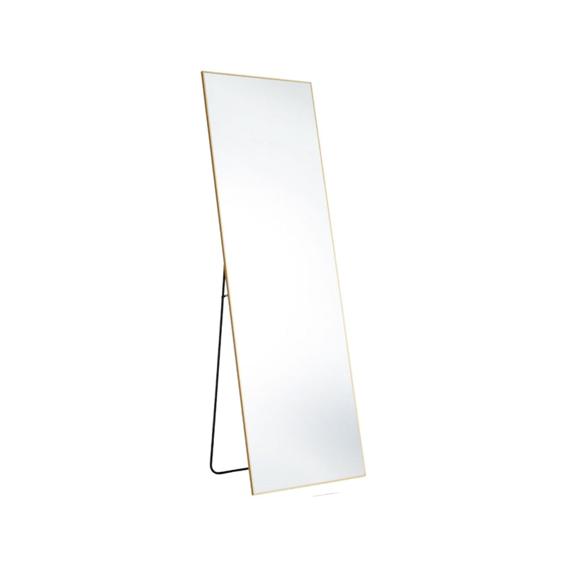 63" Metal Freestanding And Wall Mount Framed Full Length Mirror - Gold