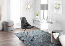 Load image into Gallery viewer, Glacier - Contemporary Desk - Clear / Chrome
