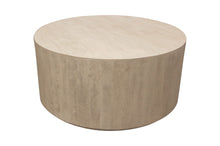Load image into Gallery viewer, 36" Solid Wood Round Distressed Coffee Table - Natural
