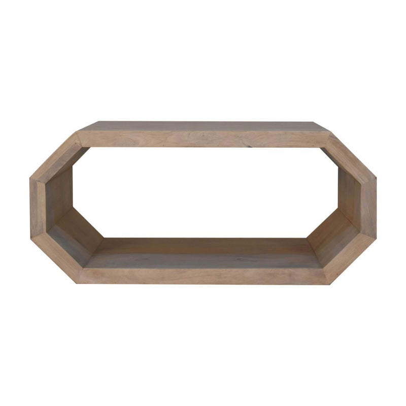 Solid Wood Floor Shelf Coffee Table With Shelf - Natural