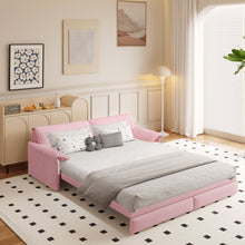 Load image into Gallery viewer, Pull Out 3 In 1 Convertible Sleeper Sofa With Side Storage, Multi Functional
