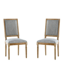 Load image into Gallery viewer, French Country Style Dining Chair With Upholstered Seating And Fluted Legs
