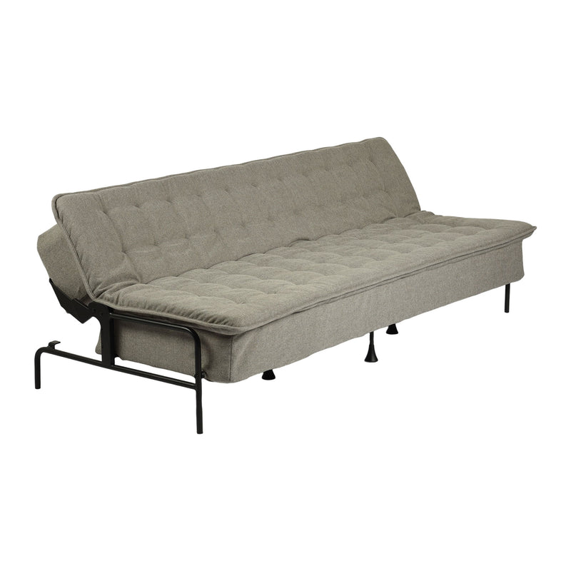 Fabric Convertible Futon Sleeper Reclining Sofa - Gray