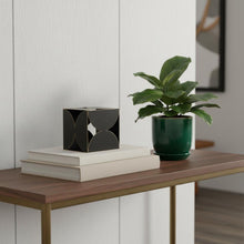 Load image into Gallery viewer, Contemporary Geo Cube Sculpture (392474) - Black
