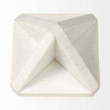 Load image into Gallery viewer, Marble Geometric Square Sculpture - White
