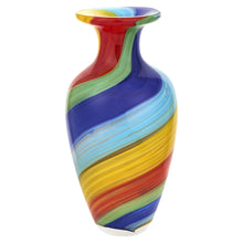Load image into Gallery viewer, Abstract Murano Style Table Vase - Rainbow
