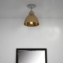 Load image into Gallery viewer, Metal Shaded Dimmable Flush Chandelier With Shades - Nickel
