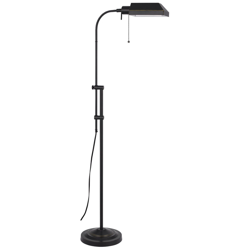 Adjustable Traditional Shaped Floor Lamp With Bronze Square Shade - Bronze