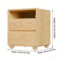 Load image into Gallery viewer, Nightstand With 2 Drawers And Shelves

