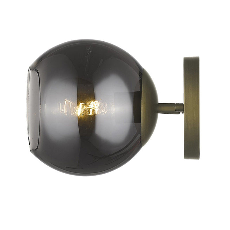 Glass Wall Light - Gold / Smoked
