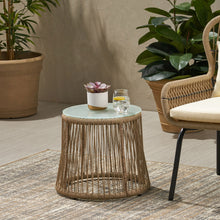 Load image into Gallery viewer, Boho Southport - Side Table With Glass Top
