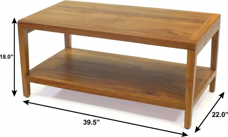 Solid Wood Coffee Table - Brown