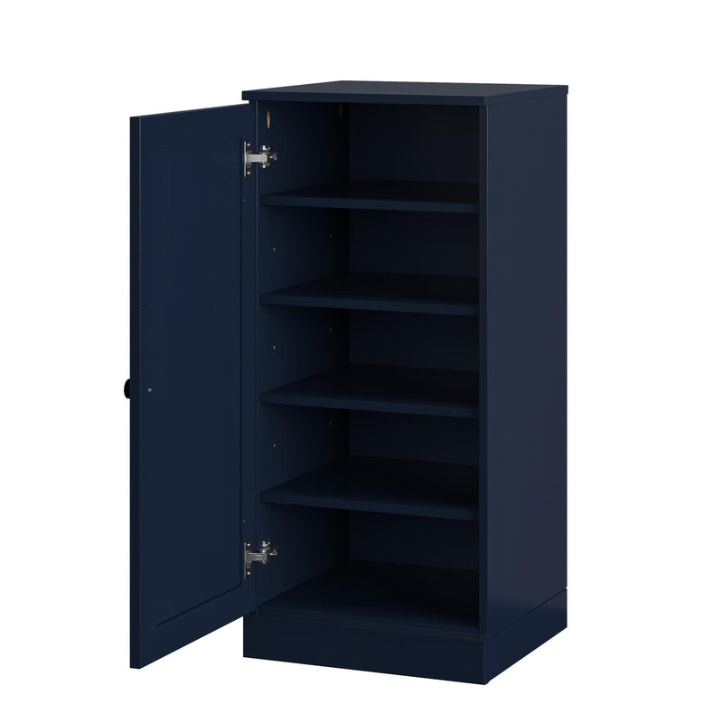 Ten Pair Solid Woodshoe Storage Cabinet (752121) - Navy Blue