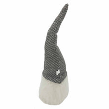 Load image into Gallery viewer, Fabric Christmas Standing Gnome Tabletop Sculpture - Gray
