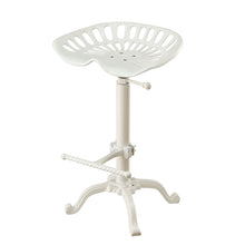 Load image into Gallery viewer, Backless Adjustable Height Bar Chair With Footrest 23" - White
