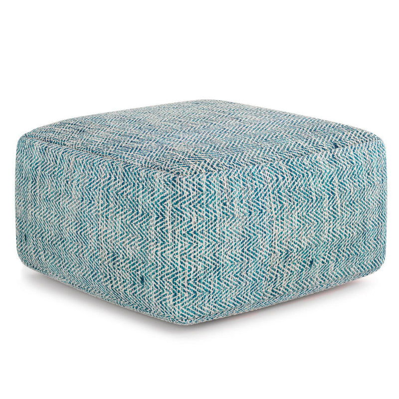 Pouf Ottoman Cotton - Blue