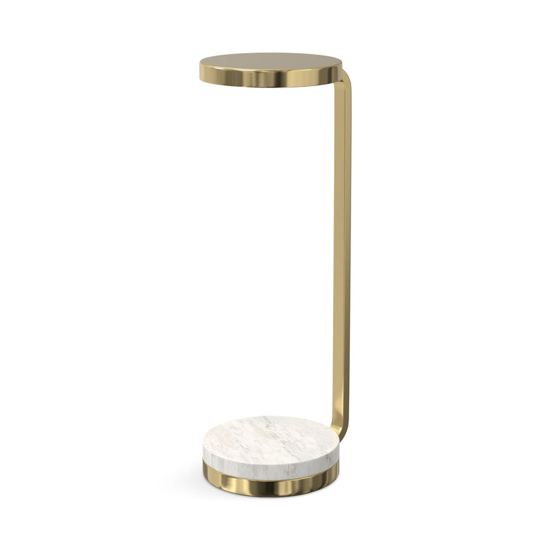 Iron Round End Table - Gold